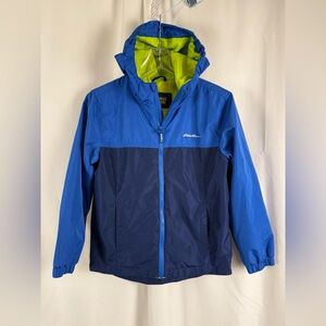Eddie Bauer Kids Blue Hooded Windbreaker Jacket M 10/12
